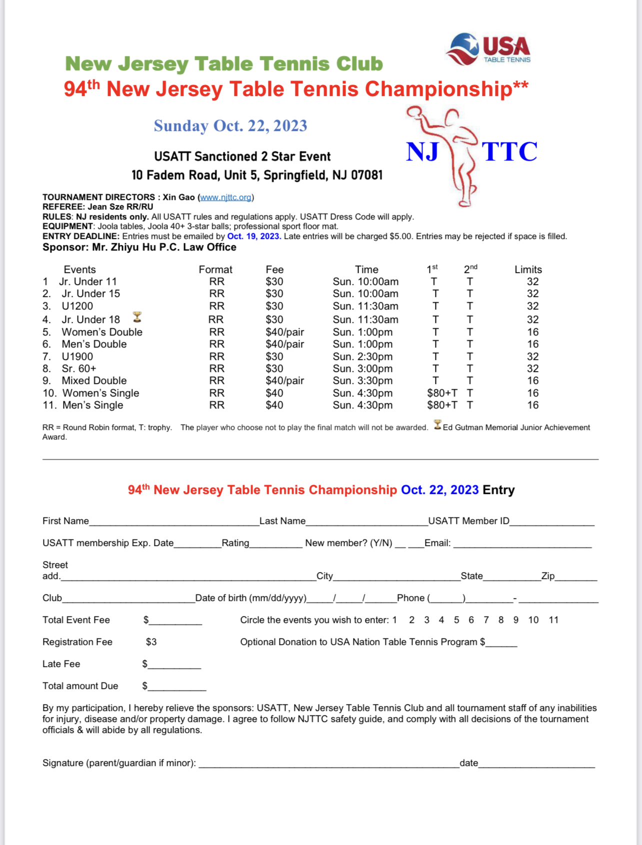 Championship Forms & Registration